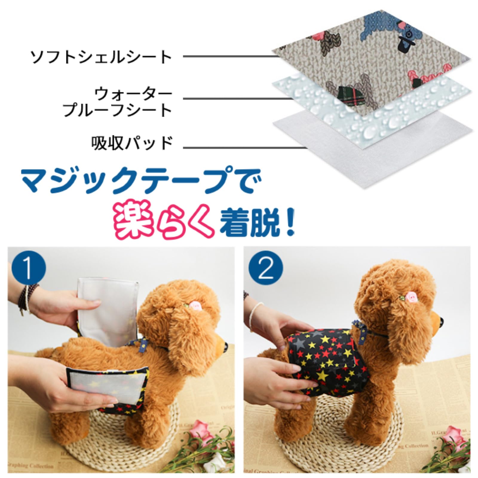 Amazon.co.jp: [24HOURS] マナーベルト 犬 カバー オムツ 幅広マナー